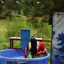 JD and Messy Andi: Spreading some positivity with a dunked clown :)
