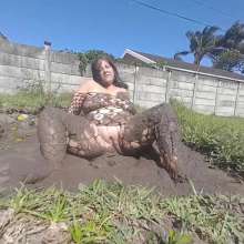 Darkabyss445: Fishnet Bodystocking and Sensual Mud Play