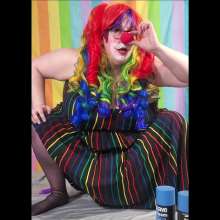 The_Intrigued_WAMers: Kittie the Clown--Rainbow Edition