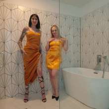 WetlookFashion: Lexie and Mandi Fully-Clothed Baththub and Shower Fun