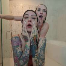 WetlookFashion: Lexie and Mandi Fully-Clothed Baththub and Shower Fun