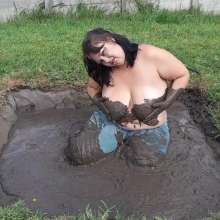 Darkabyss445: Light Blue Jeans and Topless Mud Play