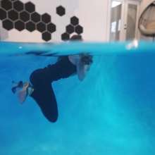 WetlookFashion: Lilith Jumps in the Pool Wearing Wetlook Leggings