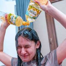 Your Wet Cat: Lost a Bet and Slipped in a Pool Full of Oil