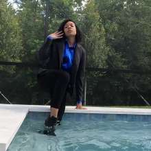 WetlookFashion: Natalie Is Getting Wet Wearing a Pantsuit