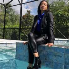WetlookFashion: Natalie Is Getting Wet Wearing a Pantsuit