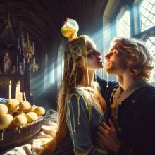 schneider: Arthur and Guinevere having fun in Camelot