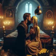 schneider: Arthur and Guinevere having fun in Camelot