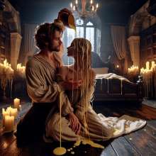 schneider: Arthur and Guinevere having fun in Camelot