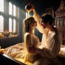 schneider: Arthur and Guinevere having fun in Camelot