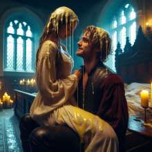 schneider: Arthur and Guinevere having fun in Camelot