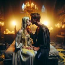 schneider: Arthur and Guinevere having fun in Camelot