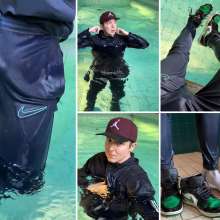 vstyle83: Pool in Nike Trackies and Nike Jordans