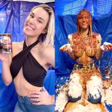 Slimed Models: Scarlett Gets Made into a Chili Cheese Dog