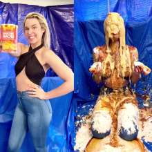 Slimed Models: Scarlett Gets Made into a Chili Cheese Dog