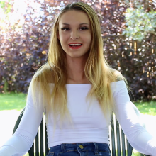 PieZone: Mackenzie Gets a Chunky Pink Glopping!