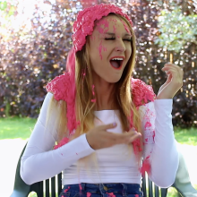 PieZone: Mackenzie Gets a Chunky Pink Glopping!