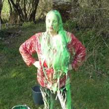 WAMfuns Messy Forfeits: Sophia Delane Gunged In Her Raincoat And Wellies