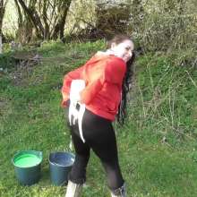 WAMfuns Messy Forfeits: Sophia Delane Gunged In Her Raincoat And Wellies
