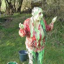 WAMfuns Messy Forfeits: Sophia Delane Gunged In Her Raincoat And Wellies