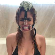 Slimed Models: Vivi Open-mouthed Gagged and Slimed