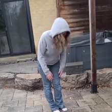 Wet Orchid: Wet Jennie Squishes in the Rain in Multiple Socks and Jeans
