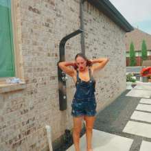 WetlookFashion: Camille Takes a Dip in Denim Dungarees
