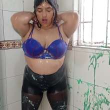 Hikari-Studio-Wam: Hikari Takes a Shower to Clean up Her Mess.