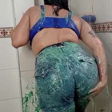 Hikari-Studio-Wam: Hikari Takes a Shower to Clean up Her Mess.