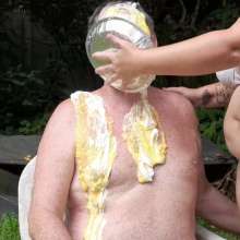 Darkabyss445: Husband and Wife Sexy and Sensual Custard Goo Pies