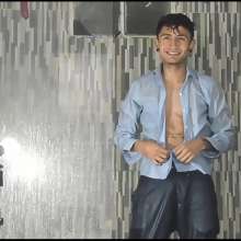 WETColours: Jack in Shower Dressed Elegantly with Shirt and Pants