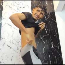 WETColours: Jack Super Wet in Black T-shirt and Shorts