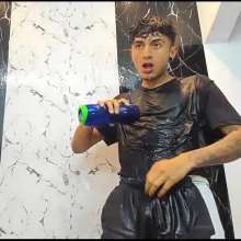 WETColours: Jack Super Wet in Black T-shirt and Shorts