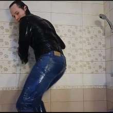WETColours: Josh Showers and Shampoos in Black T-shirt and Jeans