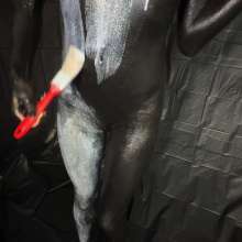 Your Wet Cat: Latex Painted Sexy Black Demon