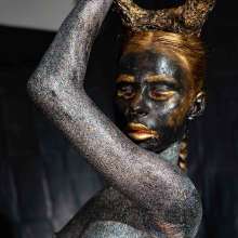 Your Wet Cat: Latex Painted Sexy Black Demon
