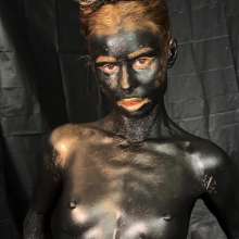 Your Wet Cat: Latex Painted Sexy Black Demon