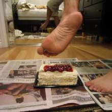 GungeJacob: Male Feet Barefoot Cake Stomping