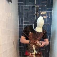 noahwet: Messy Black and Red Outfit