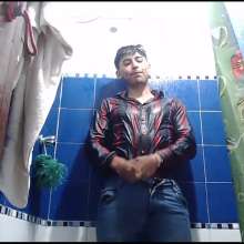 WETColours: Mike with His Shirt and Jeans in the Shower