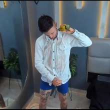 WETColours: Nico Gets His White Shirt Wet While Dancing