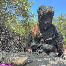 Messy Temptress: Peasant Girl Pelted with Smelly Mud--Punished and Humiliated