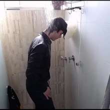 WETColours: Ross in the Shower with Jacket and Black Shirt