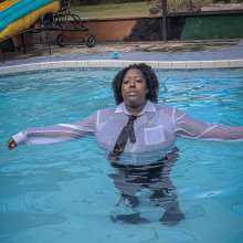 gsdwetlook: Swimming in a White Shirt and Tie