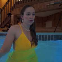 WildThang: Taking a Dip in Yellow Gown