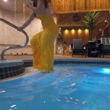 WildThang: Taking a Dip in Yellow Gown