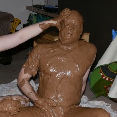 Muddddy: Clay rubbed into face