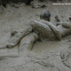WSMProductions: Demi v Tornado in proper outdoor mud wrestling - WSM