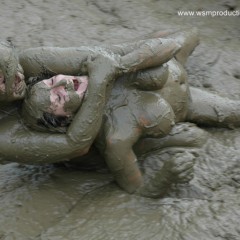 WSMProductions: Demi v Tornado in proper outdoor mud wrestling - WSM