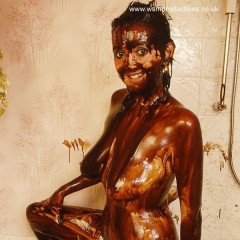 WSMProductions: DD Debbie has chocolate sauce play in the bath - WSM Downloads